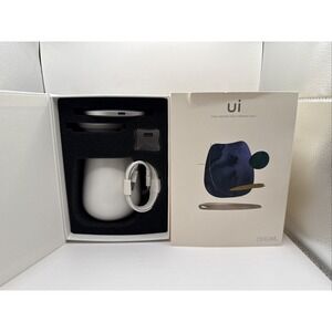 OHOM Ui Fine Ceramic Self-Heating Mug Set JASMINE WHITE Wireless Cell NEW IN BOX